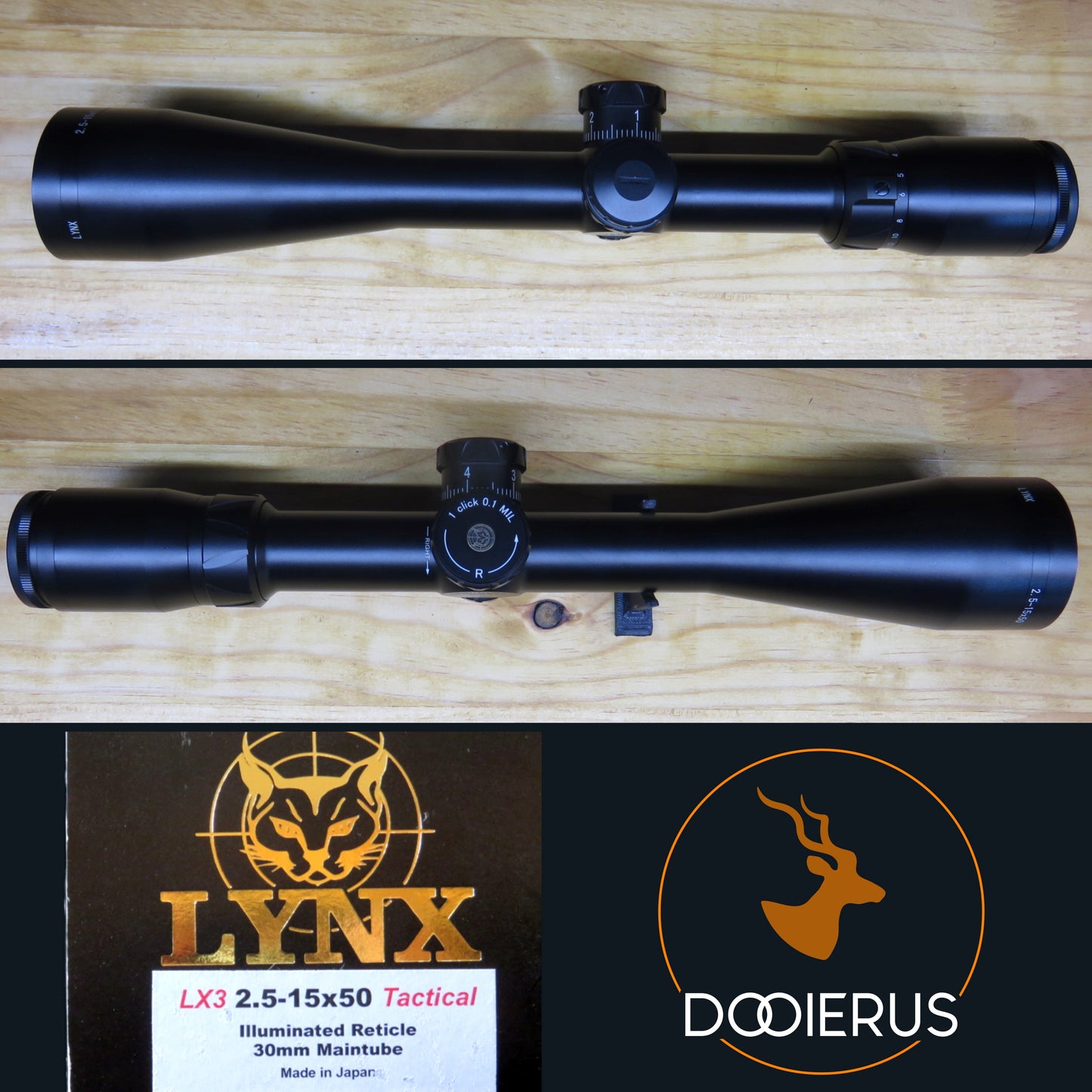 Lynx LX3 2.5-15x50 Tactical
