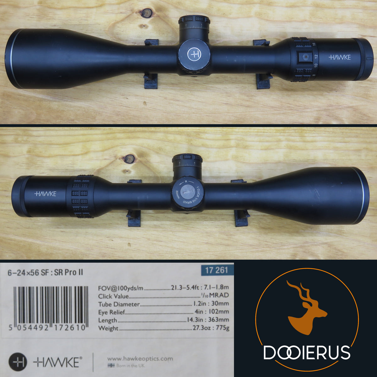 Hawke Sidewinder 6-24x56 SR Pro II